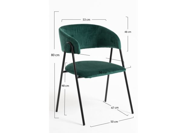 Silla Huldi Black Terciopelo