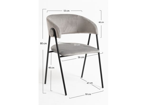 Silla Huldi Black Terciopelo
