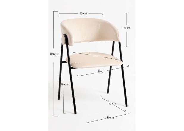 Silla Huldi Black Terciopelo