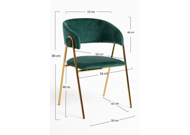 Silla Huldi Gold Terciopelo