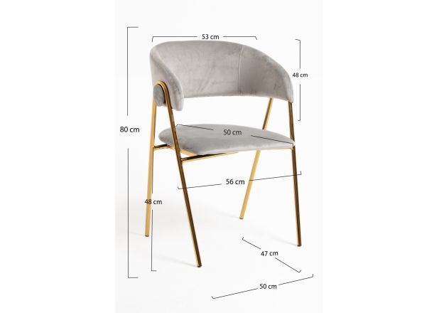 Silla Huldi Gold Terciopelo