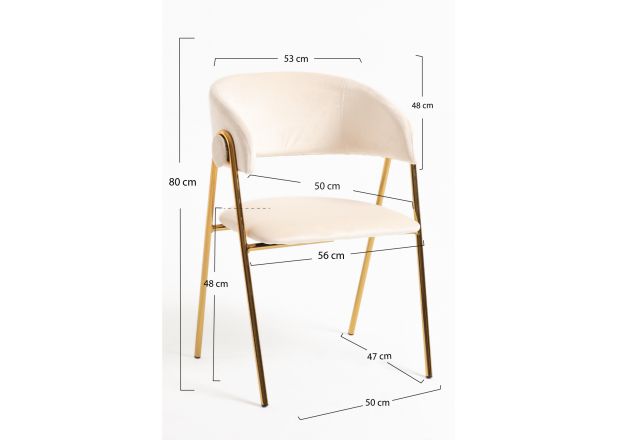 Silla Huldi Gold Terciopelo