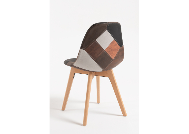 Silla Nordi Patchwork Polipiel