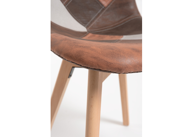 Silla Nordi Patchwork Polipiel