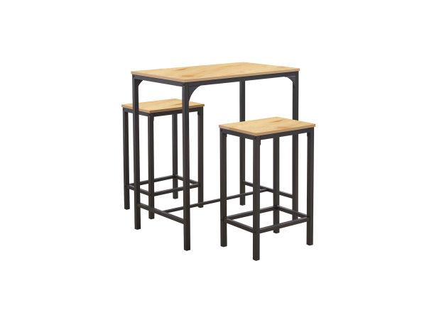 Conjunto Mesa Alta + 2 Taburetes Bar Narme