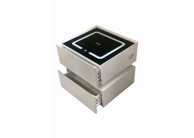 Mesa de cabeceira Futur com carregamento sem fio - Iluminação USB e LED