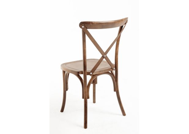 Pack 4 Sillas Cross Polipropileno efecto Madera
