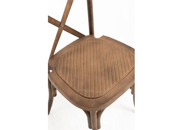 Pack 4 Sillas Cross Polipropileno efecto Madera
