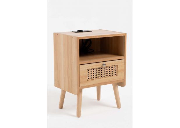 Mesa de cabeceira Pali com luz
