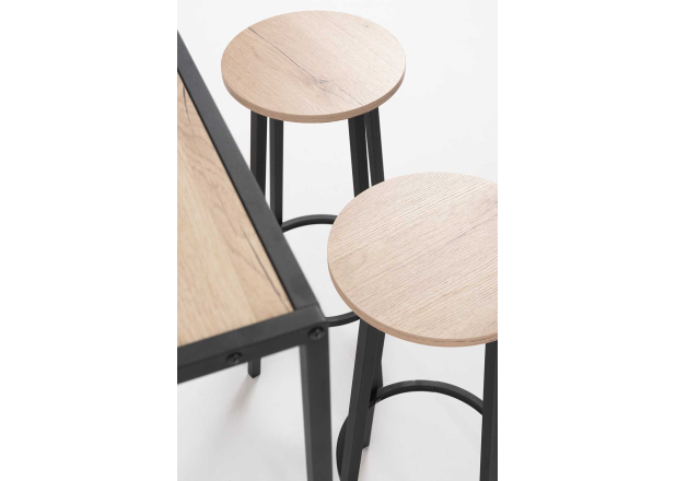 Set Bar de mesa alta + 2 bancos Loku