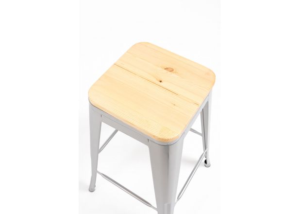 Taburete Meyer Bajo Madera Natural