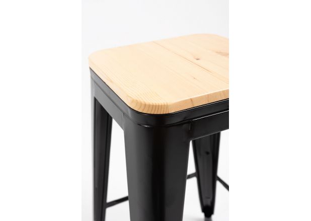 Taburete Meyer Bajo Madera Natural