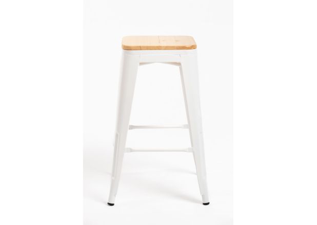 Pack 4 Taburetes Meyer Bajos Madera Natural - Packs Taburetes Bajos