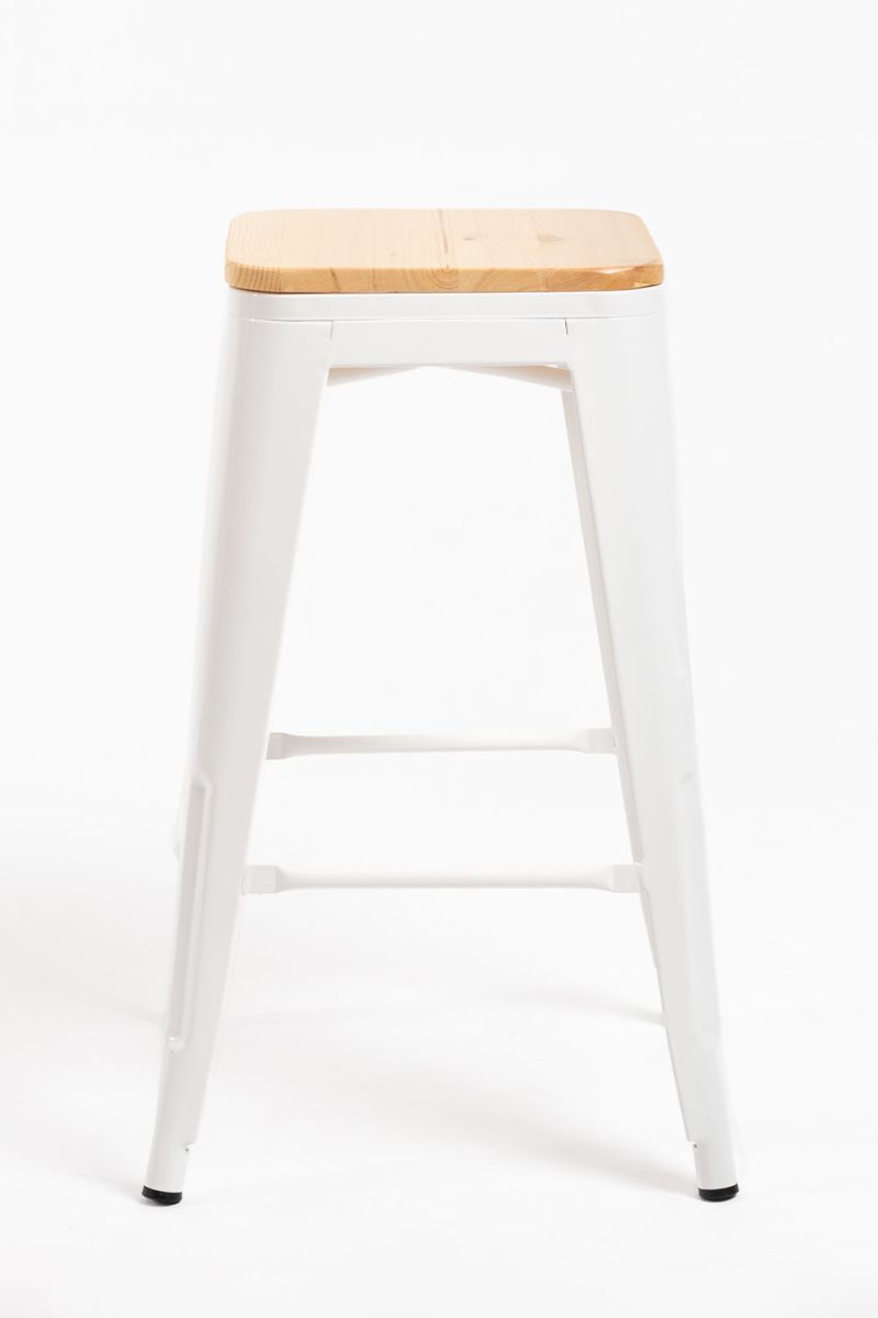 Pack 4 Taburetes Meyer Bajos Madera Natural - Packs Taburetes Bajos