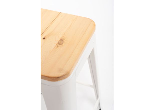 Pack 4 Taburetes Meyer Bajos Madera Natural - Packs Taburetes Bajos