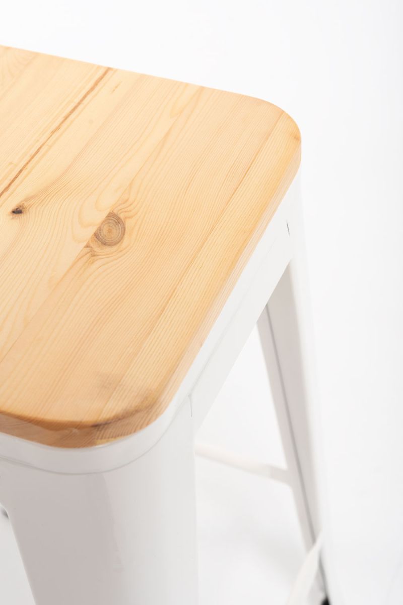 Pack 4 Taburetes Meyer Bajos Madera Natural - Packs Taburetes Bajos