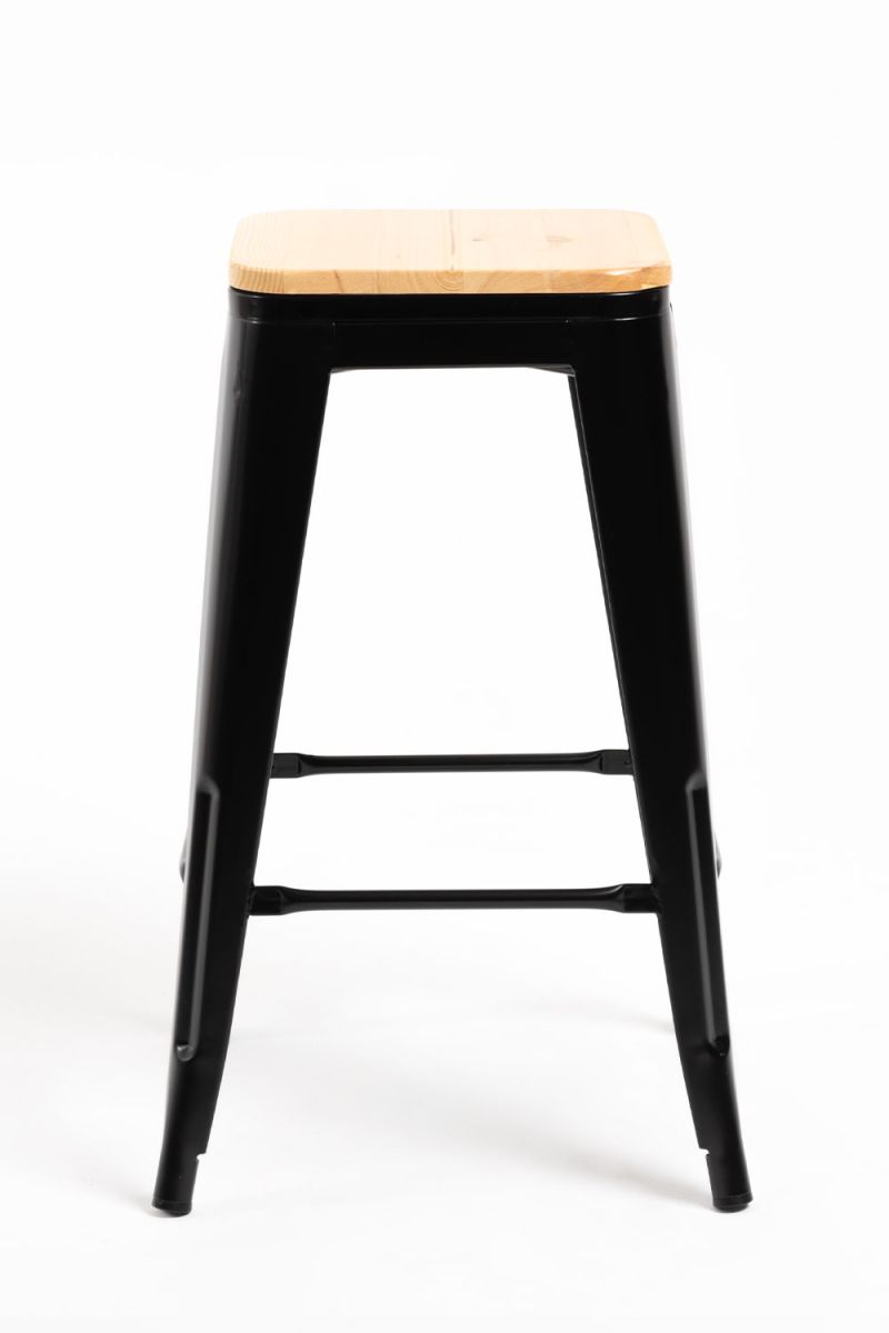 Pack 4 Taburetes Meyer Bajos Madera Natural - Packs Taburetes Bajos