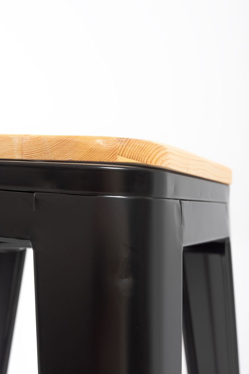 Pack 4 Taburetes Meyer Bajos Madera Natural - Packs Taburetes Bajos