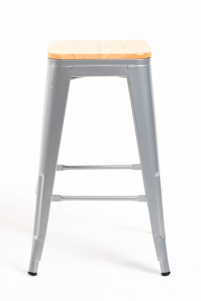 Pack 4 Taburetes Meyer Bajos Madera Natural - Packs Taburetes Bajos
