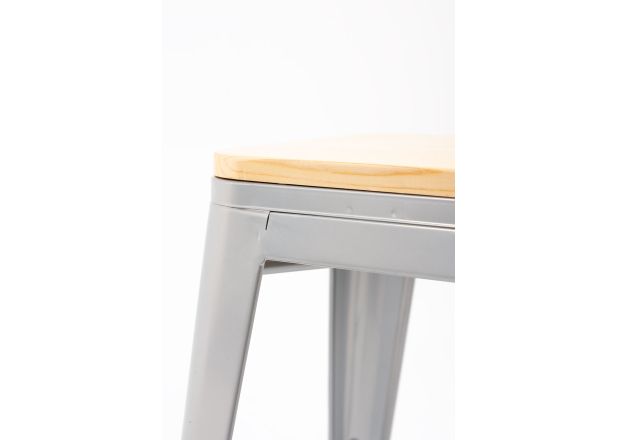 Pack 4 Taburetes Meyer Bajos Madera Natural - Packs Taburetes Bajos