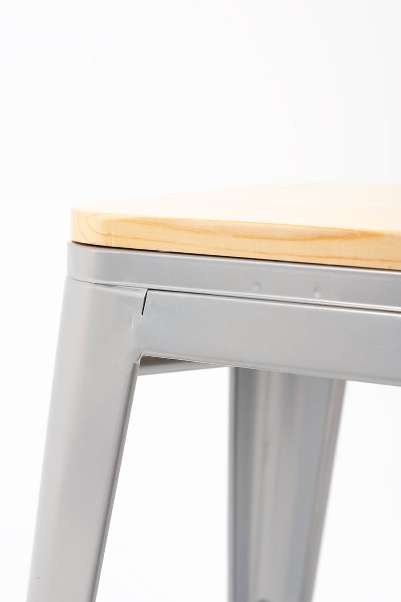 Pack 4 Taburetes Meyer Bajos Madera Natural - Packs Taburetes Bajos