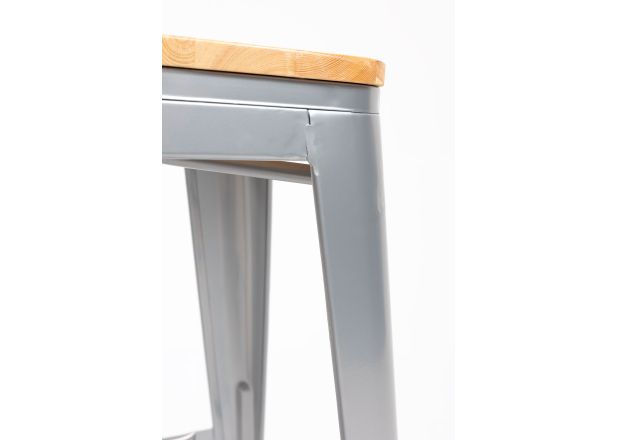 Pack 4 Taburetes Meyer Bajos Madera Natural - Packs Taburetes Bajos
