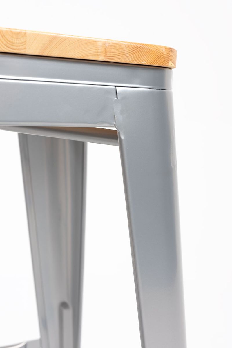 Pack 4 Taburetes Meyer Bajos Madera Natural - Packs Taburetes Bajos