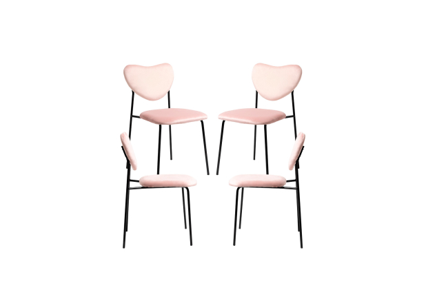 Pack 4 Sillas Ralco Black Terciopelo
