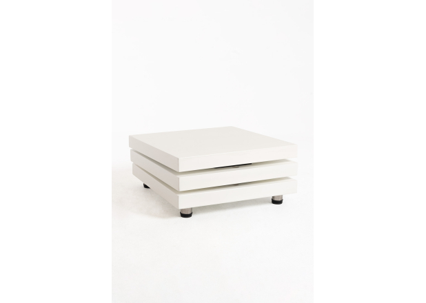 Mesa de centro Vemu Tripla Prateleira Branco