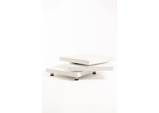 Mesa de centro Vemu Tripla Prateleira Branco