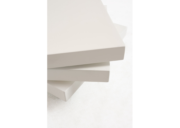 Mesa de centro Vemu Tripla Prateleira Branco