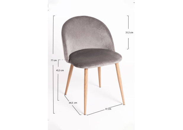 Pack 4 Sillas Hill Terciopelo