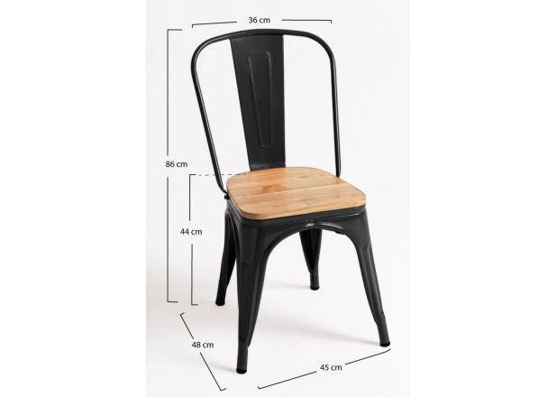 Pack 4 Sillas Meyer Madera Natural