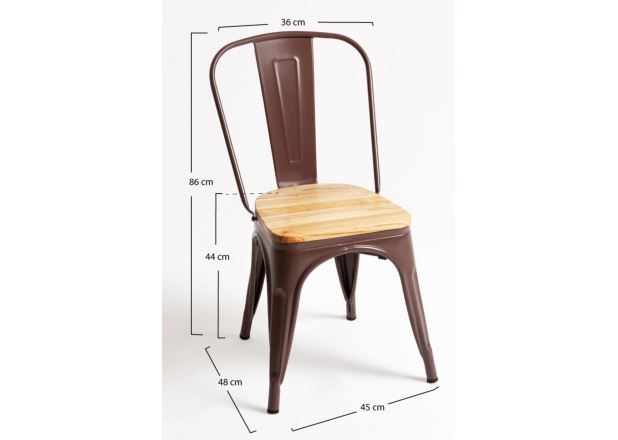 Pack 4 Sillas Meyer Madera Natural