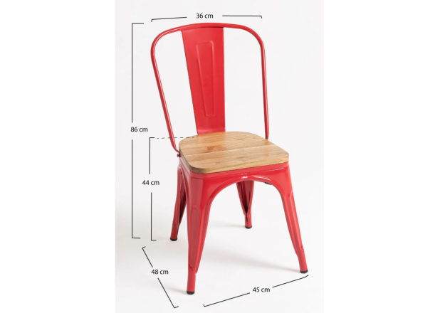 Pack 4 Sillas Meyer Madera Natural