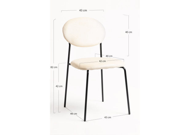 Silla Dalti Black Terciopelo