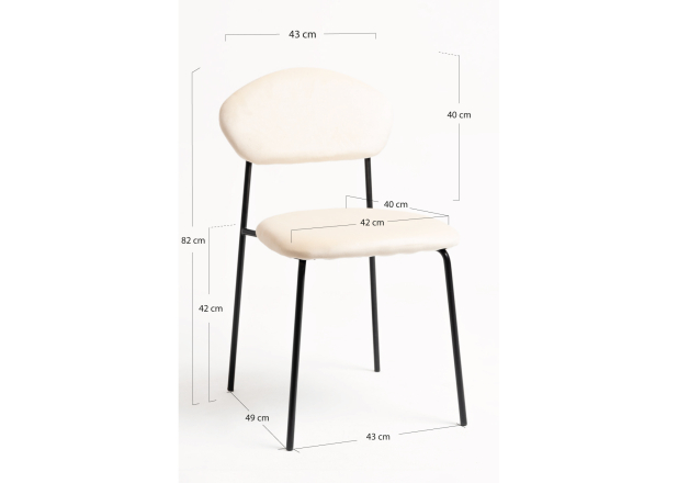 Silla Ronsi Black Terciopelo