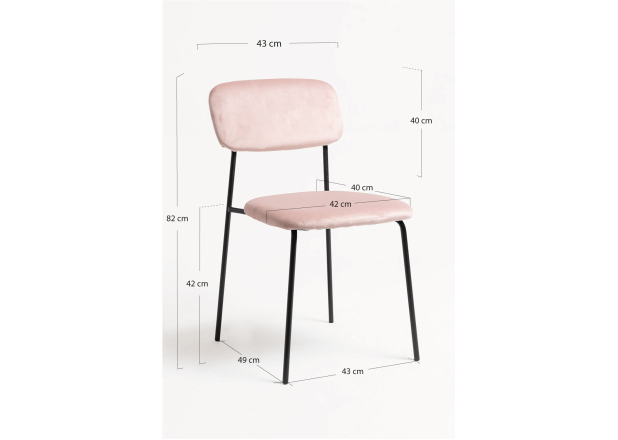 Silla Suvi Black Terciopelo
