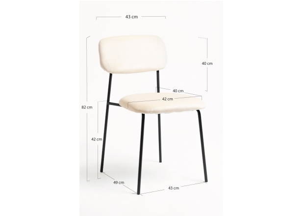 Silla Suvi Black Terciopelo