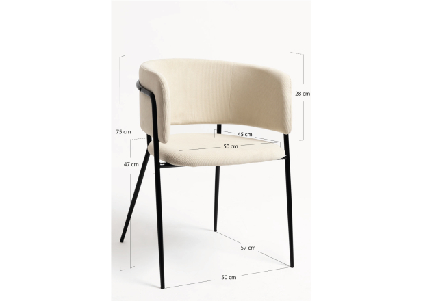 Silla Niel Black Terciopelo