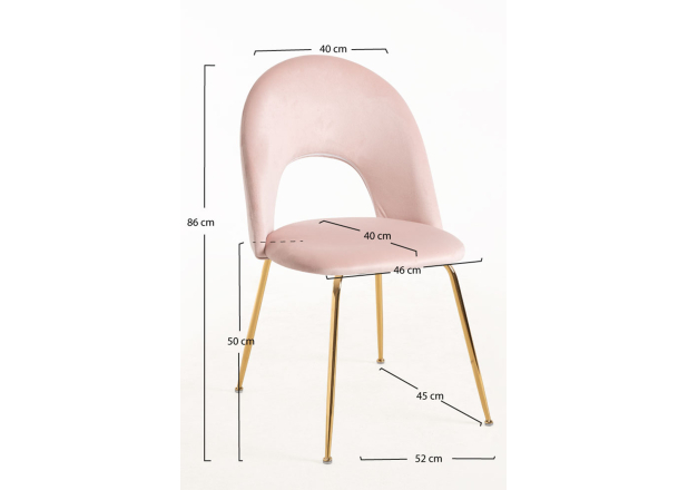 Pack 4 Sillas Wedan Gold Terciopelo