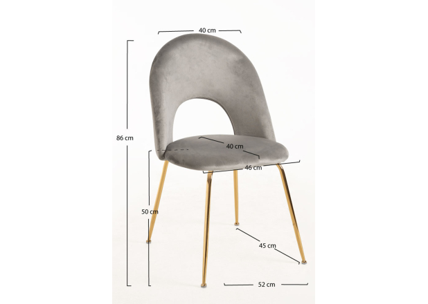 Pack 4 Sillas Wedan Gold Terciopelo