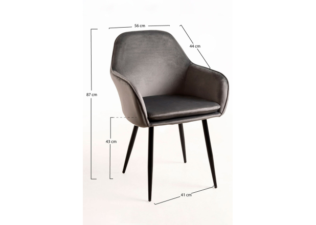 Pack 4 Sillas Reby Black