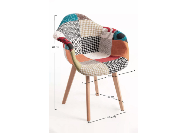 Pack 4 Sillas Luba Patchwork