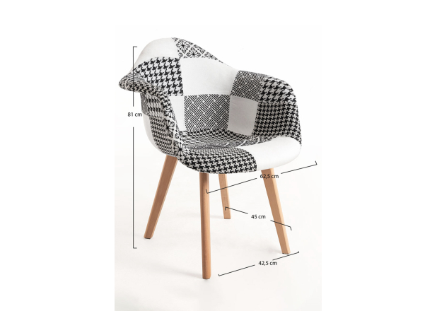 Pack 4 Sillas Luba Patchwork
