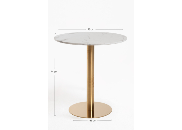 Mesa Roffi Redonda 70cm Golden