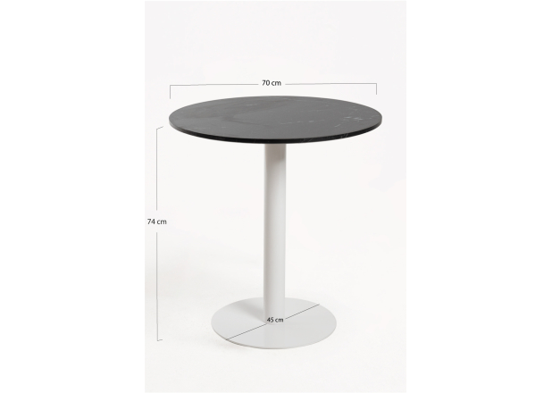 Mesa Roffi Redonda 70cm Blanca
