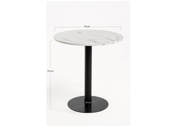 Mesa Roffi Redonda 70cm Negra