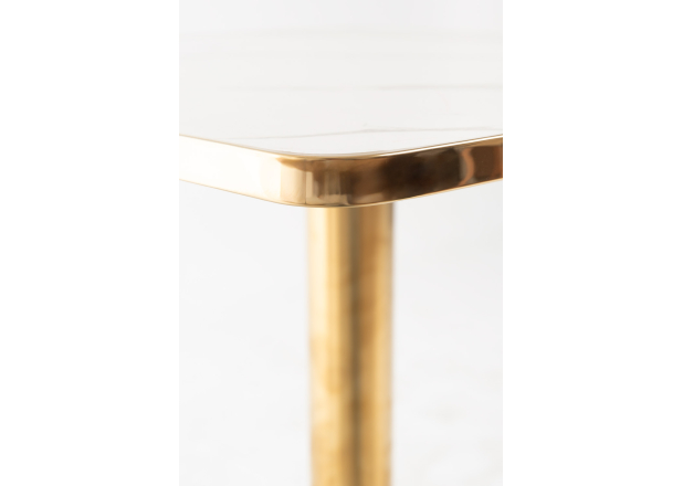 Mesa Roffi Quadrada 70cm Dourada