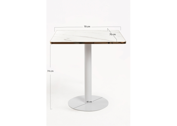 Mesa Roffi Cuadrada 70cm Blanca